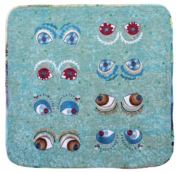 Floating Eyes 2 - digital embroidery